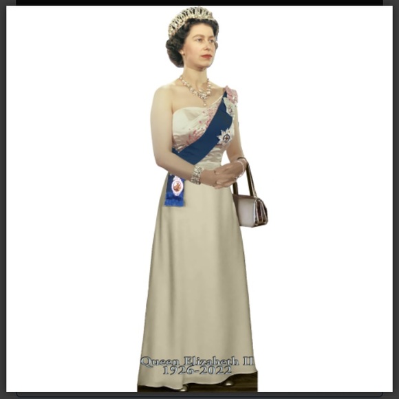 YOUNG QUEEN ELIZABETH II RIP 1959 LIFE SIZE CARDBOARD CUTOUT FREE SHIPPING!!